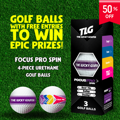 NEW! 50% OFF Focus Pro SPIN Golf Balls + FREE Entries To WIN